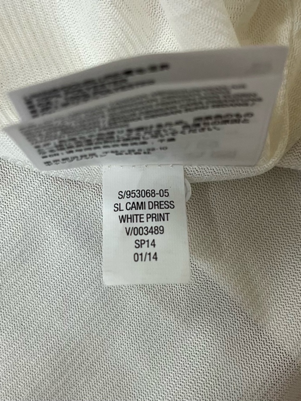 🌸 Old Navy White Cami Dress w/ Floral Print~Women’s Sz Sm~Spaghetti Straps~Lined - Picture 15 of 15